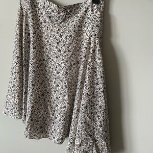 Floral Black and White Women's Skirt